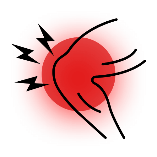 Athlete with sore knees